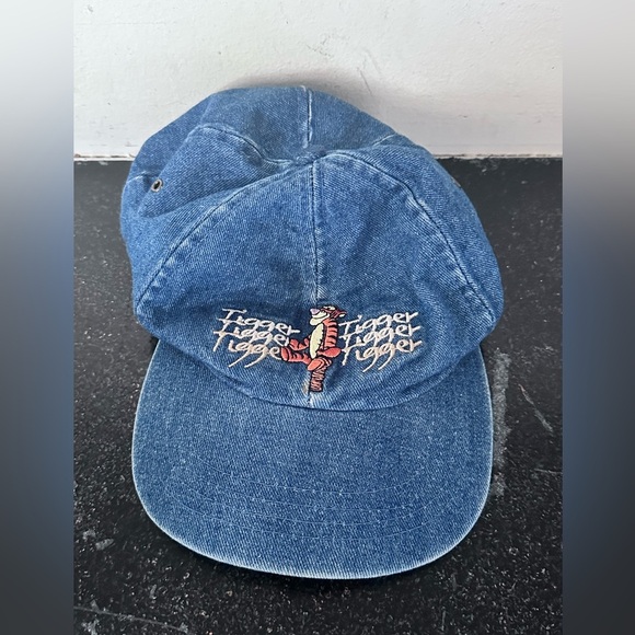 Disney Accessories - Vintage Disney Tigger Pooh Denim Scrunchback Hat